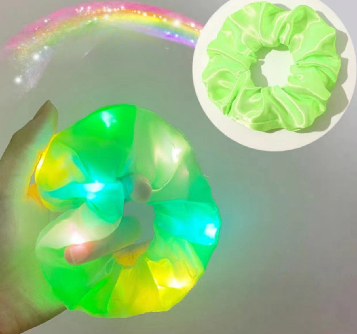 Wholesale LED Luminous Christmas Shiny Color Headband Hair Rope